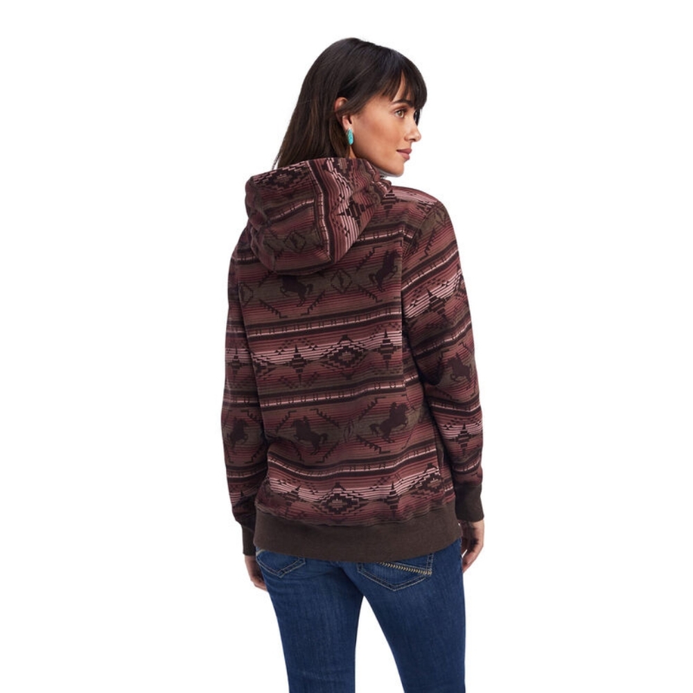REAL Allover Print Hoodie women's Ariat size small - Picture 2 of 7